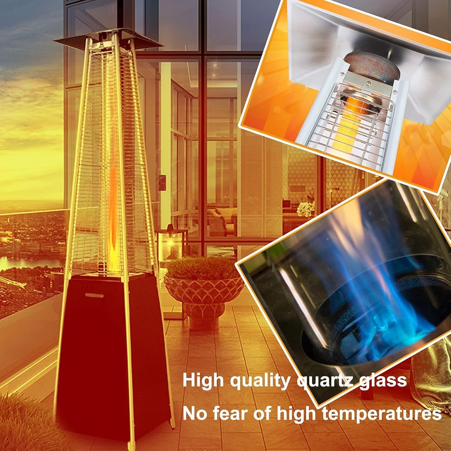 Outdoor Heater Replacement Tube 49.5" with Silicone Ring - Fits Multiple Brands