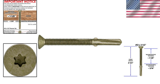 T30 Torx Self-Drilling Screws - Wood to Metal Fasteners for Trailers & Flatbeds