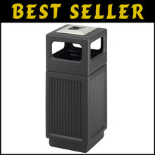 Load image into Gallery viewer, Durable 15 Gallon Commercial Trash Can and Ashtray for Elegant Waste Disposal
