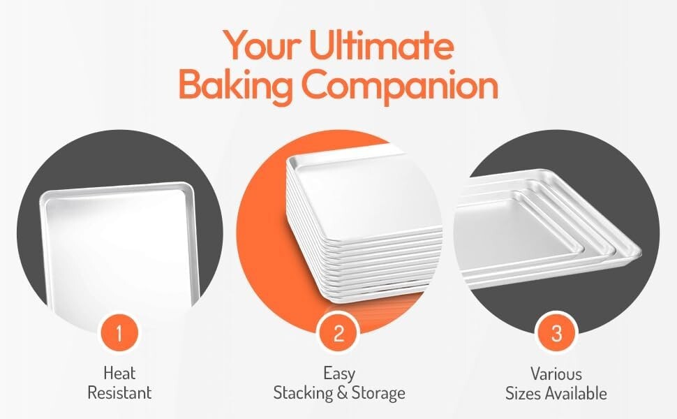 Professional-Grade 12 Pack Aluminum Sheet Pan 18 x 26 - Satisfaction Guaranteed