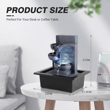 Load image into Gallery viewer, Elegant Indoor Water Feature - Tiered Tabletop Fountain for Stress Relief
