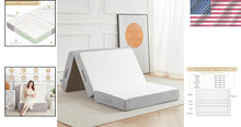 Load image into Gallery viewer, Comfortable 6-Inch Bamboo Memory Foam Mattress - Foldable &amp; Easy to Carry