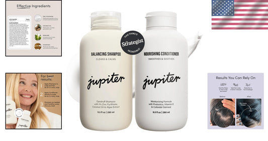 Soothing Anti-Dandruff Shampoo and Conditioner for Itchy, Flaky Scalp Relief