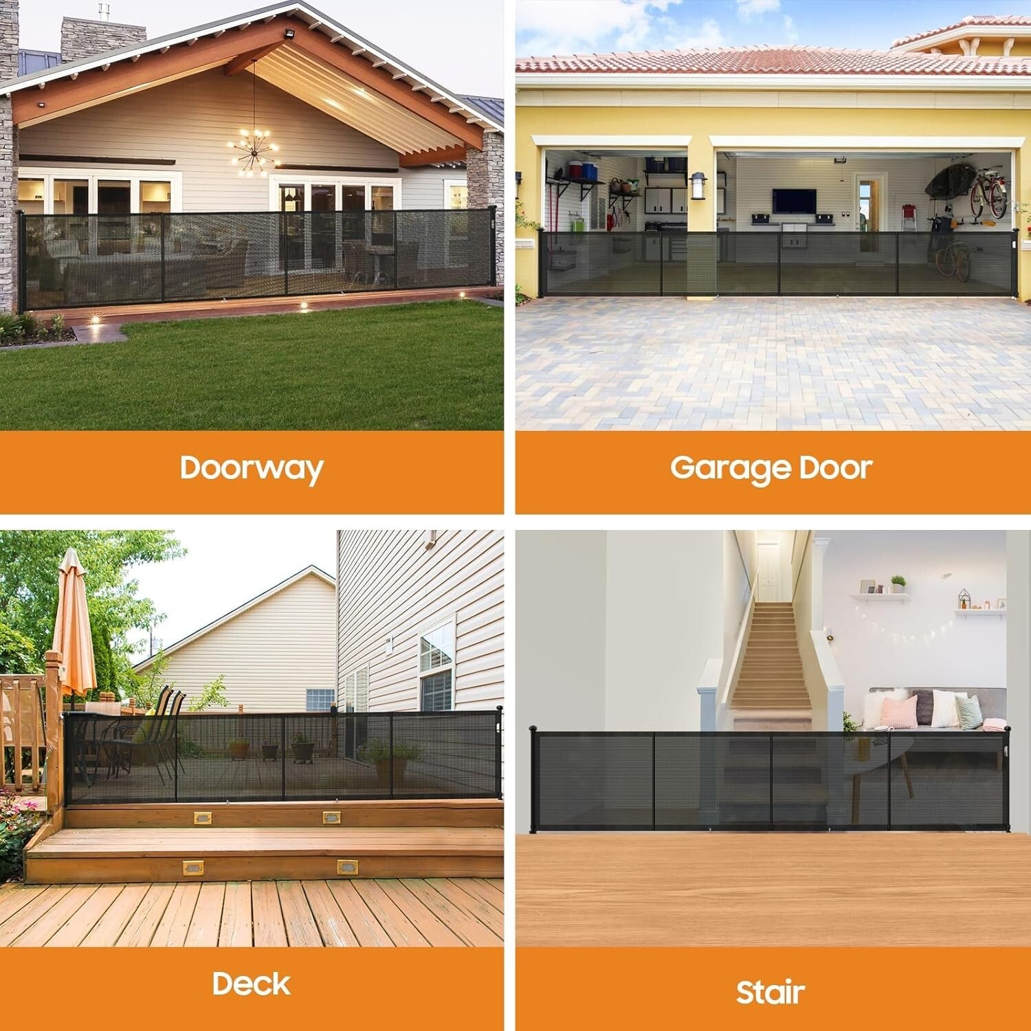 Scratch-Resistant 160" Retractable Baby Gate - Extra Tall for Secure Home Safety