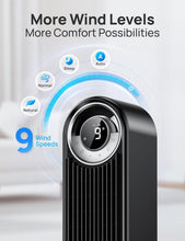 Load image into Gallery viewer, Powerful 42-Inch Tower Fan with Smart Sensors &amp; 9 Speeds for Ultimate Comfort