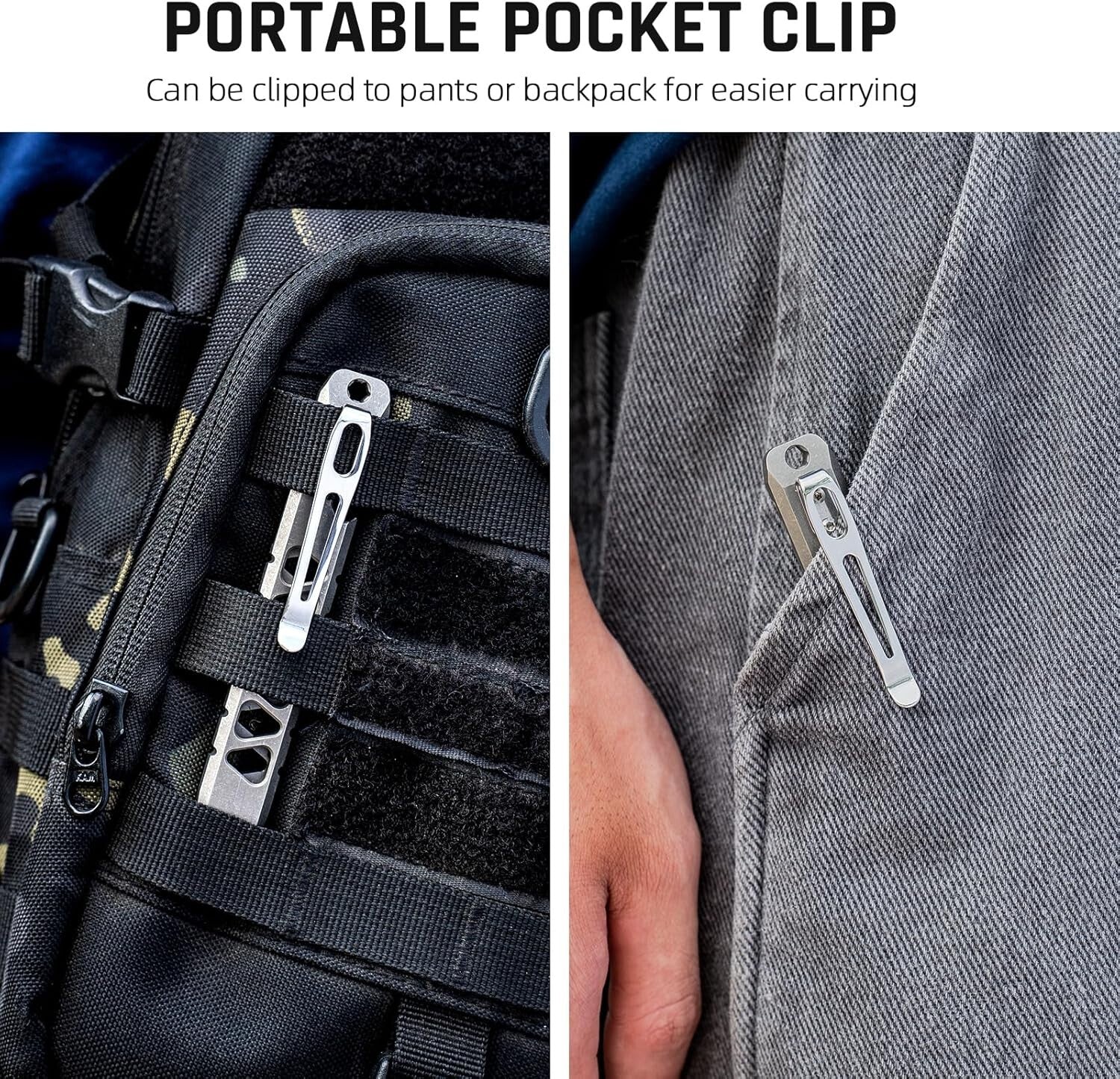 Ergonomic Titanium EDC Pry Bar with Pocket Clip - Ultimate Multitool for Men