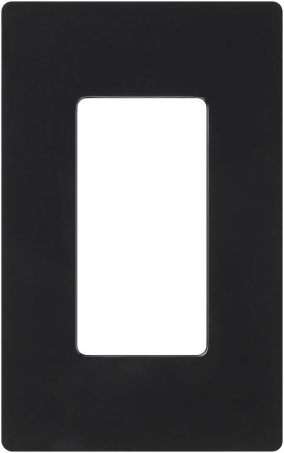 Screwless Glossy Black Light Switch Cover Plate - 96 Pack Decorator Style
