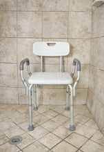 Load image into Gallery viewer, Rust-Resistant Shower and Bath Chair with Contoured Back – Safe &amp; Comfortable