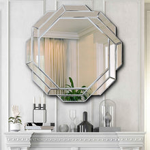 Load image into Gallery viewer, Stylish 31.5" Hexagonal Wall Mirror - Sleek Silver Finish for Elegant Homes