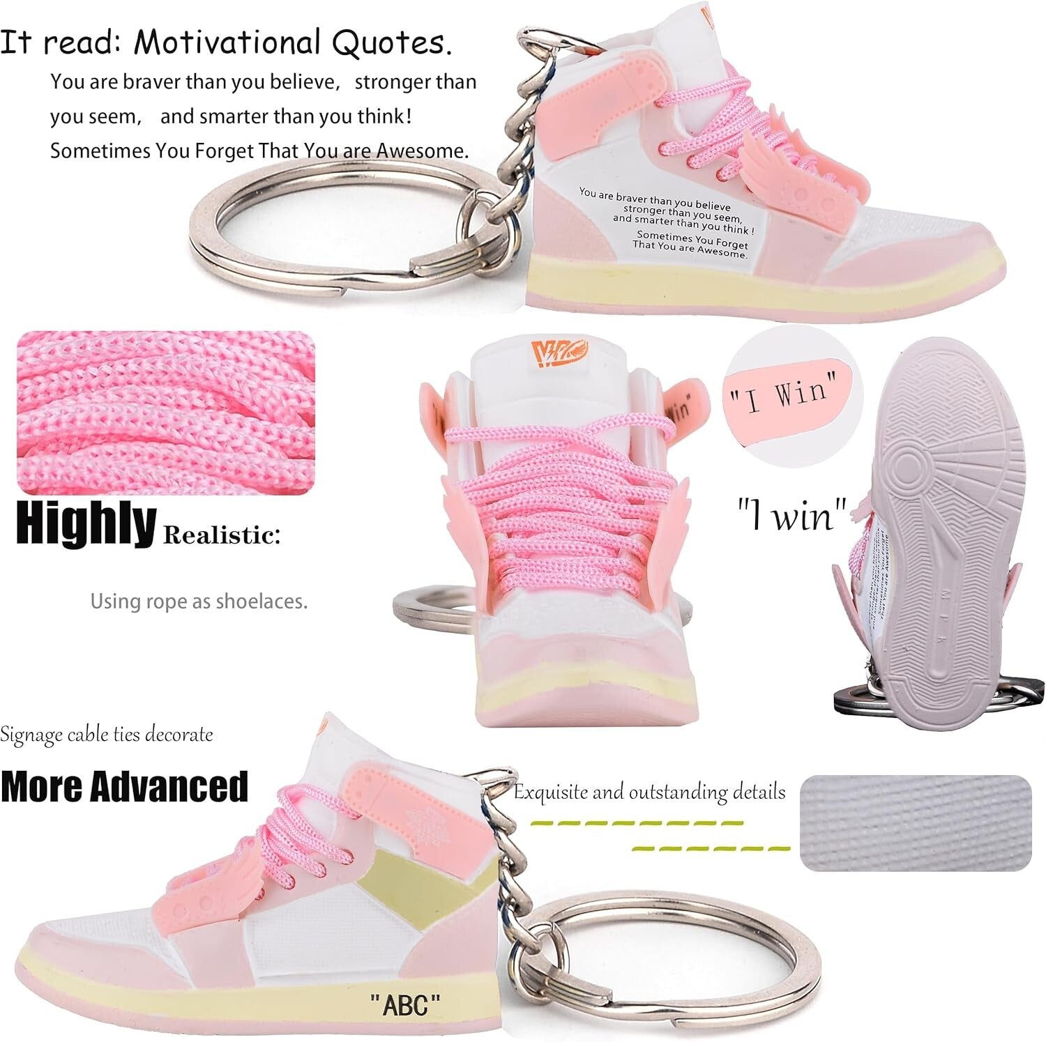 3D Mini Sneaker Keychain - Realistic Gift for Sneaker Lovers and Trendsetters