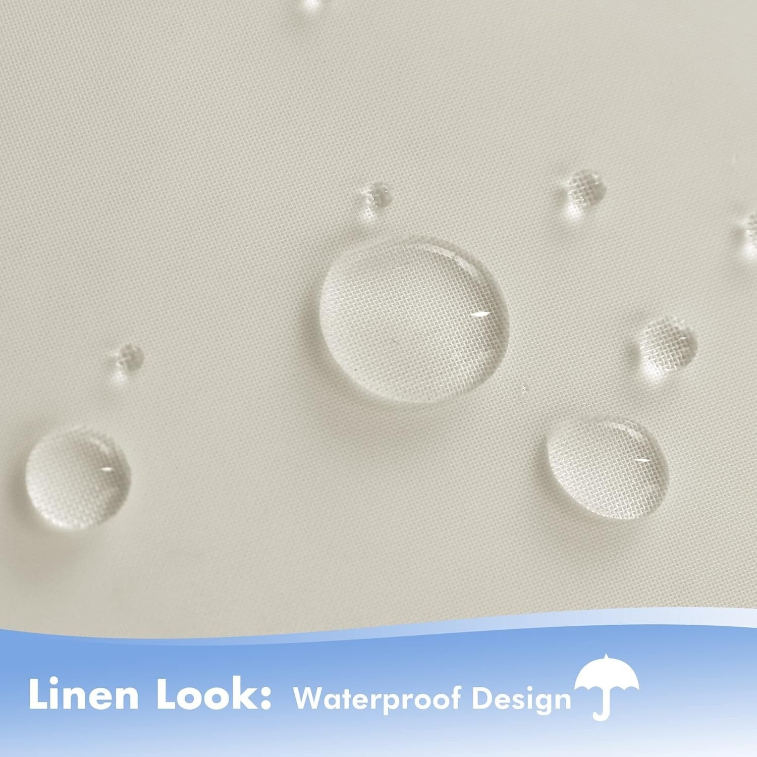 All-Season Waterproof Beige Drapes - 4 Piece Set for Gazebo & Pergola 54x120