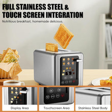 Load image into Gallery viewer, Stainless Steel Digital Toaster - 2 Slices, Bagel/Defrost Functions Included