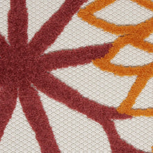 Load image into Gallery viewer, Tropical Floral Area Rug - Stain-Resistant Red Multicolor Fabric 3' x 5'