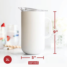 Load image into Gallery viewer, Premium 2L Vacuum-Insulated Pitcher - Elegant White Icing for Hot &amp; Cold Drinks