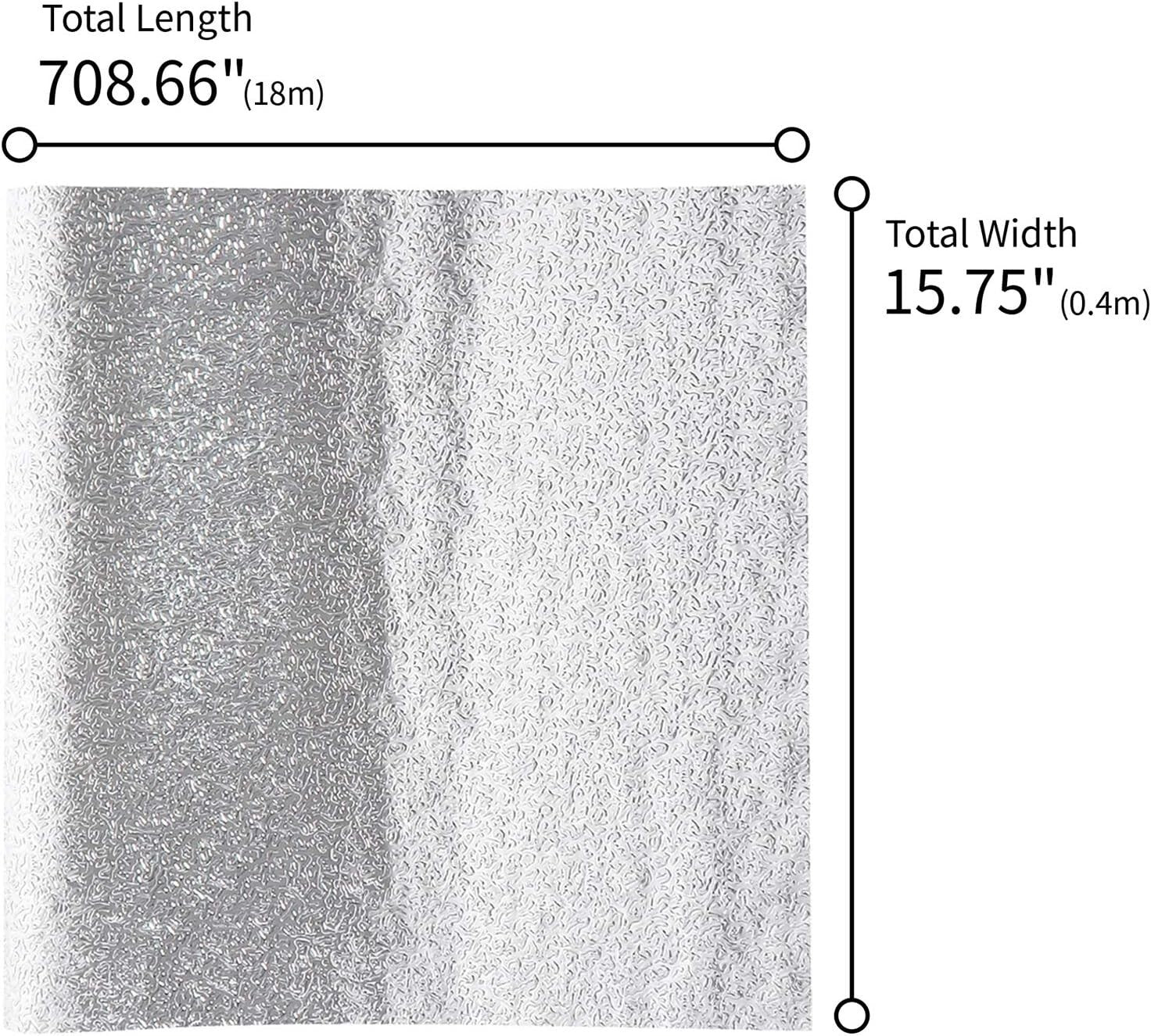 15.7'' x 708'' Heat Resistant Aluminum Foil Contact Paper for Kitchen Decor