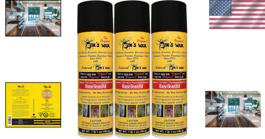 3-Pack Old World Furniture Polish Spray - Multi-Surface Protection & Shine