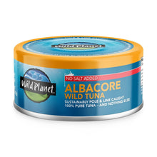 Load image into Gallery viewer, No Salt Added Wild Albacore Tuna, Protein-Rich, Easy Pull Tab, 12 x 5 Ounces