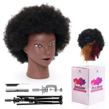 Load image into Gallery viewer, Versatile 10 Inch Mannequin Head for Braiding, Styling &amp; Hair Training Kits