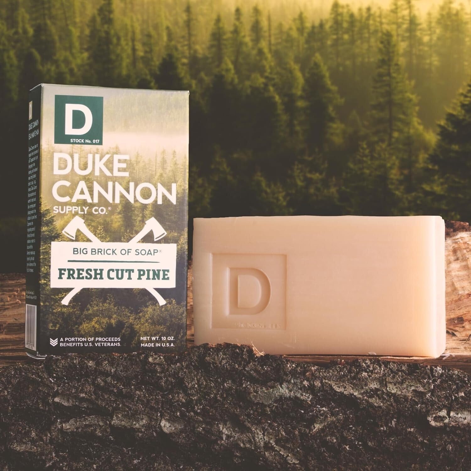 Long-Lasting 10oz Men's Soap Bar - Fresh Cut Pine Scent, Premium Quality