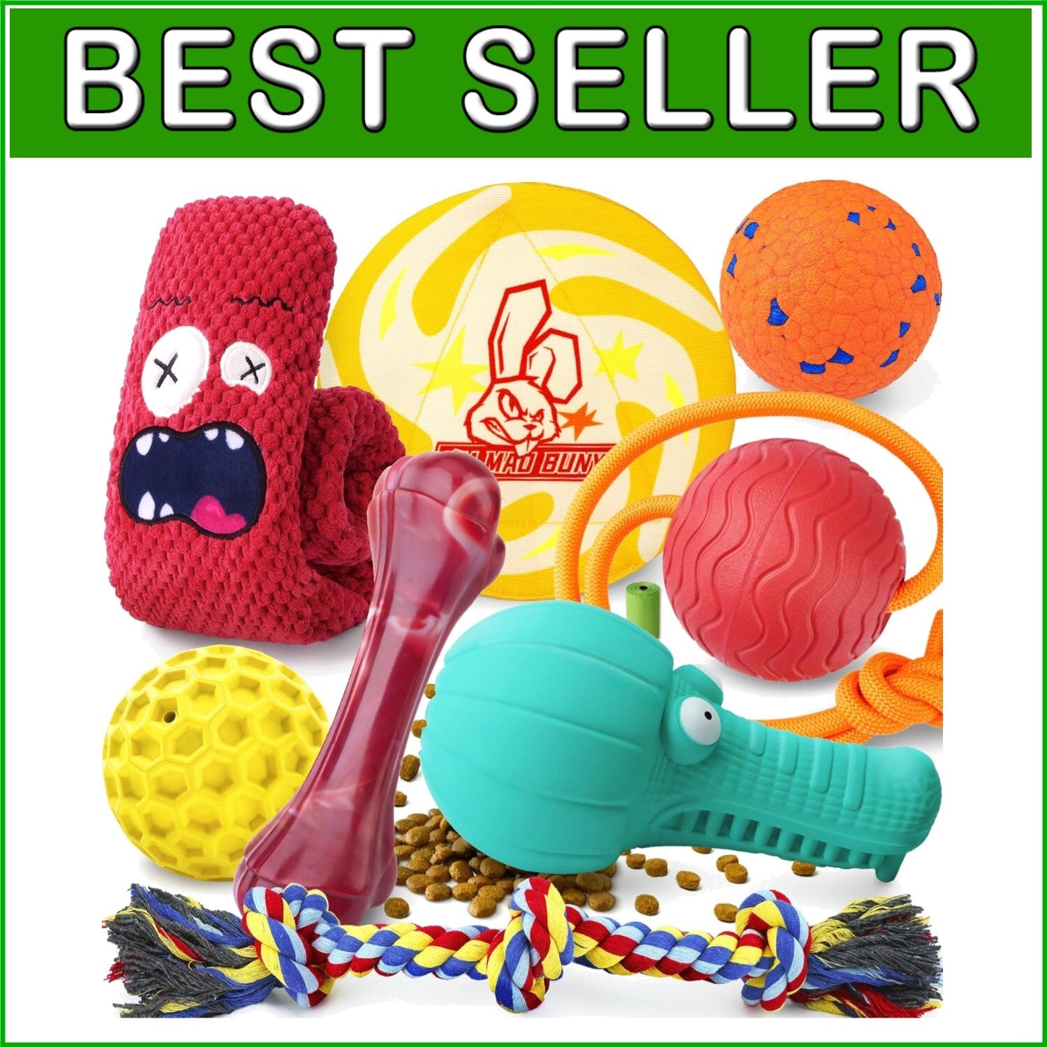 Large Breed Dog Chew Toys: Heavy-Duty 9 Pack for Strong Aggressive Chewers