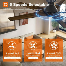 Load image into Gallery viewer, Whisper-Quiet 52-Inch Black Ceiling Fan with Remote and Adjustable Light Feature