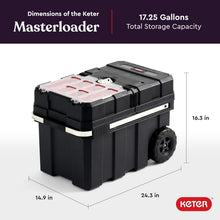 Load image into Gallery viewer, Portable Tool Storage Box on Wheels with Central Locking - Ideal for Contractors
