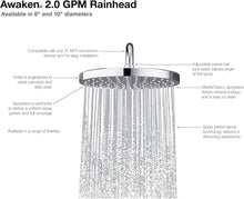 Load image into Gallery viewer, 8-Inch Adjustable Rain Showerhead with MasterClean Spray Face in Nickel