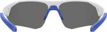 Load image into Gallery viewer, Matte White/Blue Boys' Wrap Sunglasses with Durable TR90 Frame - 69mm Lens