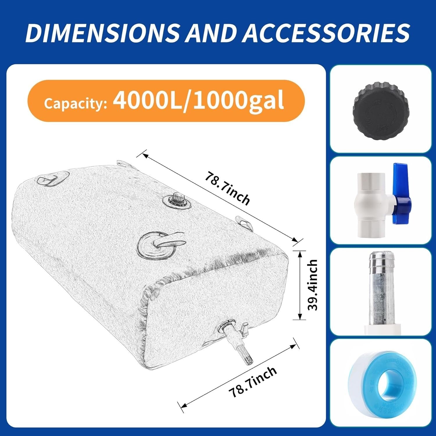 Foldable 4000L Water Storage Bag – Lightweight & UV Protected for Outdoor Use