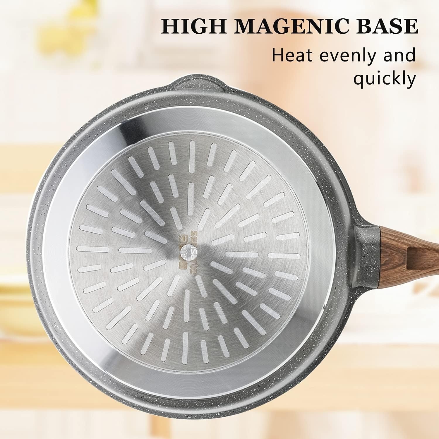 Healthy Induction-Ready Skillet with Stay-Cool Handle & Glass Lid – 4.3 Qt