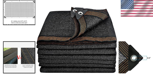 Durable 20x30 FT Shade Cloth with Grommets - Perfect for Summer & Winter Use