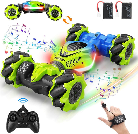 2.4GHz Gesture Sensing RC Stunt Car - 360° Rotation & Lights for Boys/Girls
