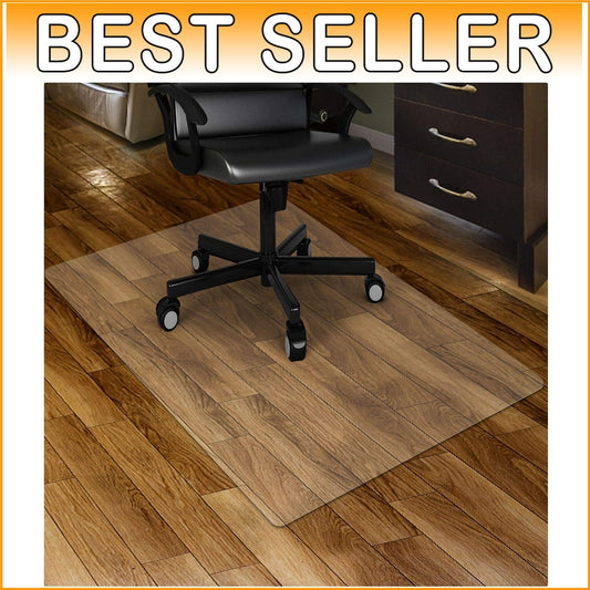PVC Clear Chair Mat 46" x 60" - Toxin-Free Flooring Protection for Home & Office