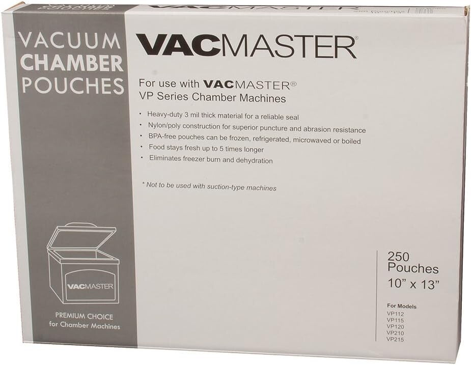 Heavy-Duty 3-Mil Vacuum Chamber Pouches, 10x13 Inches - 250 Count Quality Pack