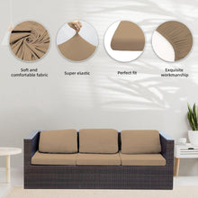 Load image into Gallery viewer, Comprehensive Protection: 8Khaki Outdoor Cushion Covers - Sofa &amp; Chair Use