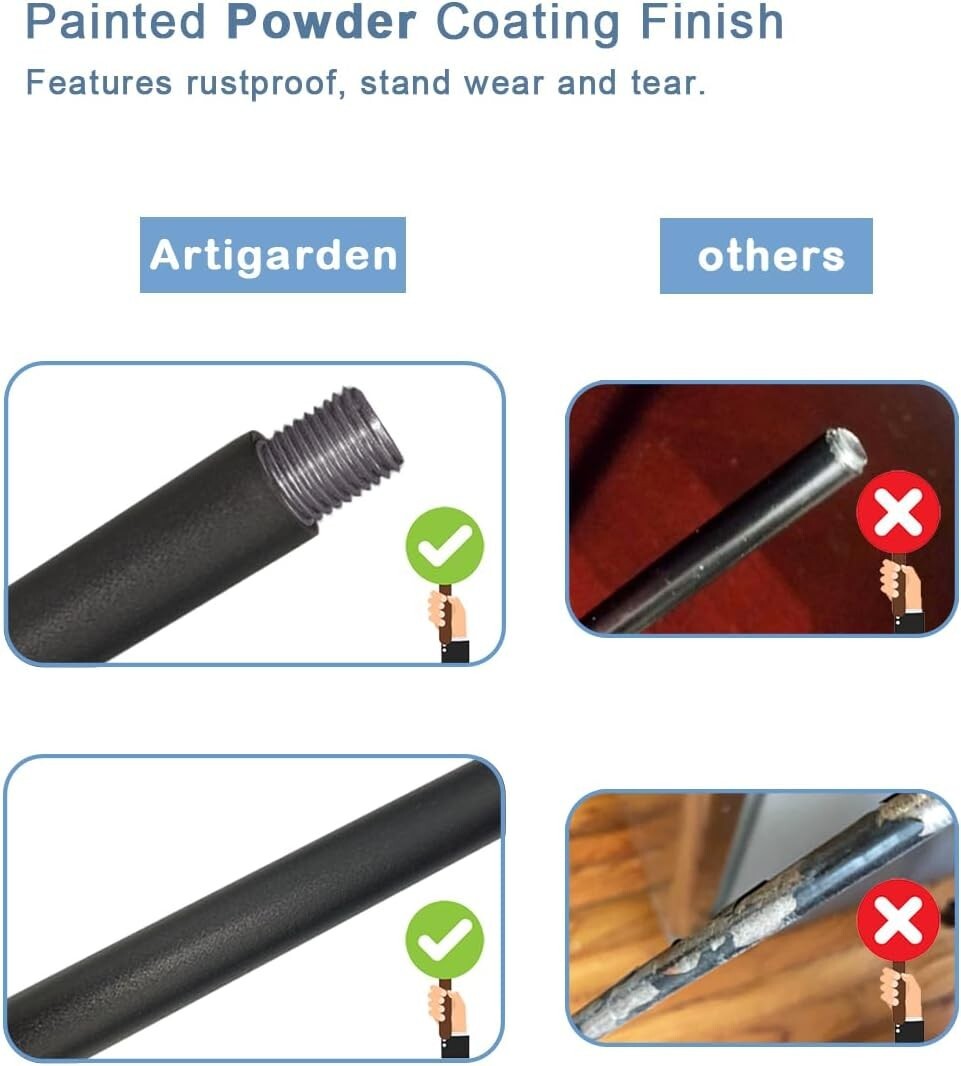 Elegant 108-Inch Shepherd Hook for Bird Feeders and Wedding Decor - Matte Black