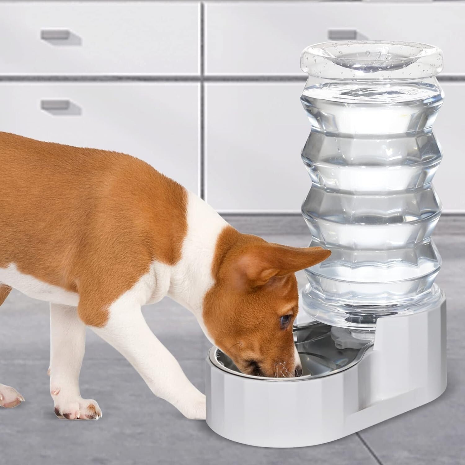 Large Capacity 8L Pet Water Feeder - Modern Stainless Steel Design, No Leakage