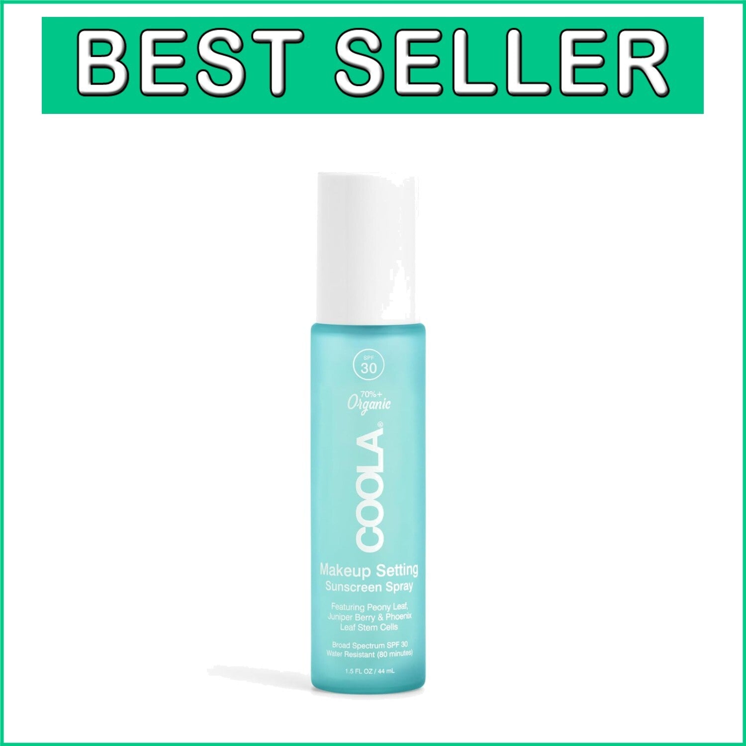 Dermatologist Tested Organic Makeup Spray with SPF 30 & Refreshing Green Tea