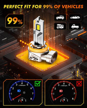 Load image into Gallery viewer, High-Performance 9005 H11 Bulbs - 800% Brightness, 70,000 Hour Lifespan, 4 Pack