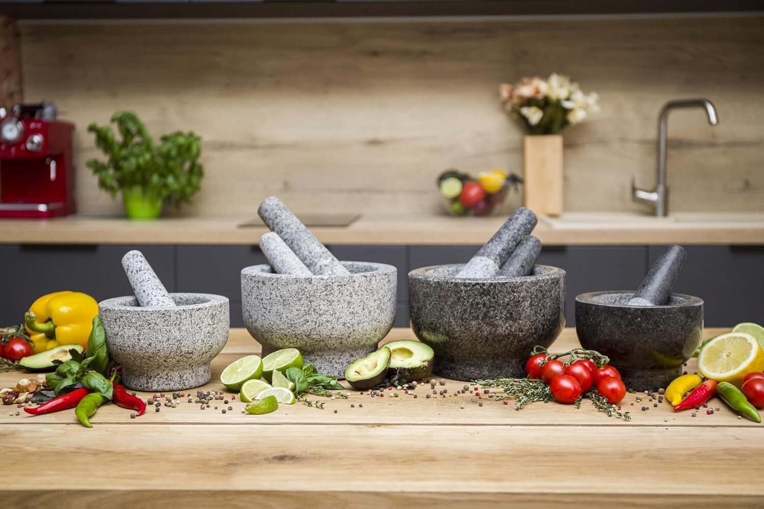 Extra Large 8 Inch Mortar and Pestle Set - Perfect for Grinding Spices and Herbs