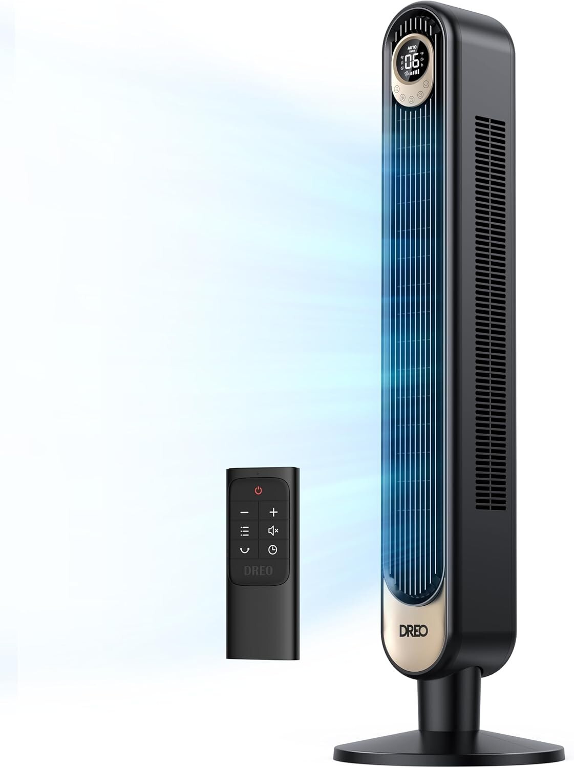 Elegant 42" Oscillating Bladeless Fan - Powerful Cooling with Remote & Timer