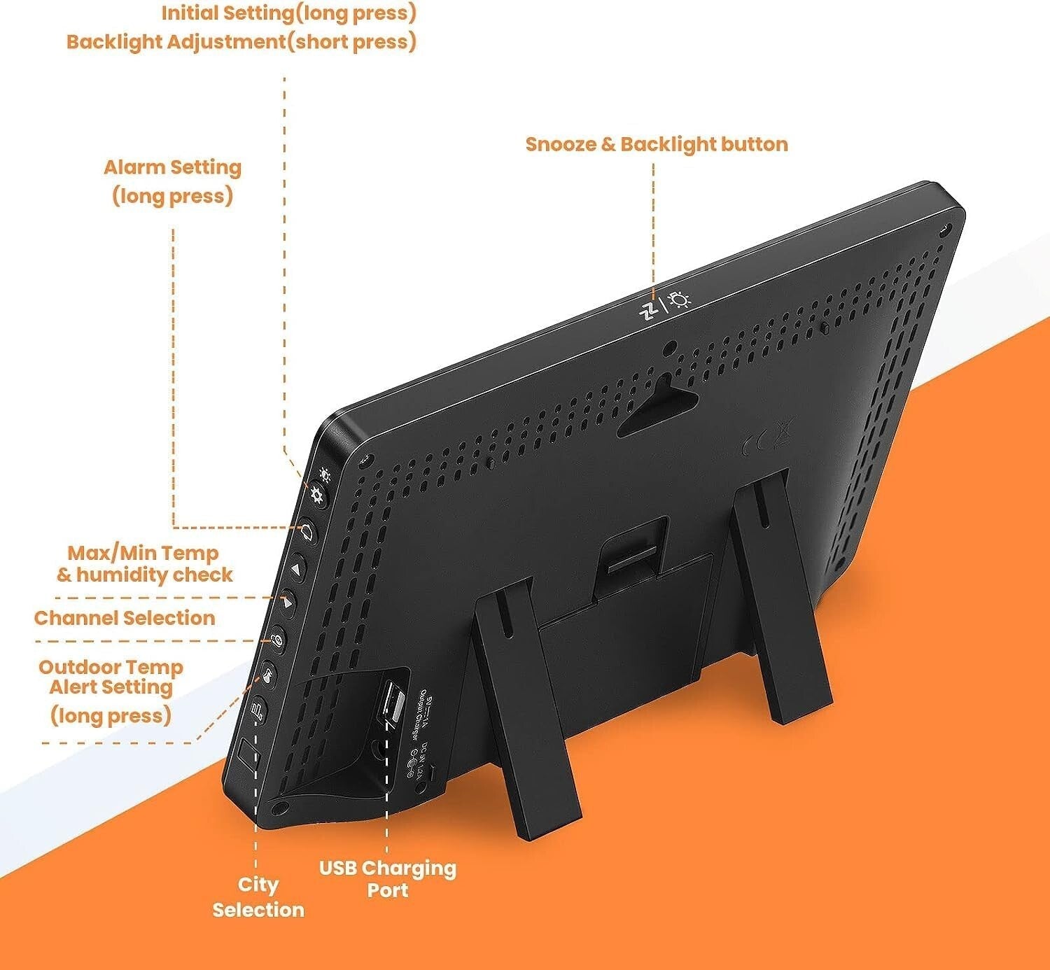High Precision Indoor Outdoor Weather Station with Multiple Sensors for Home Use