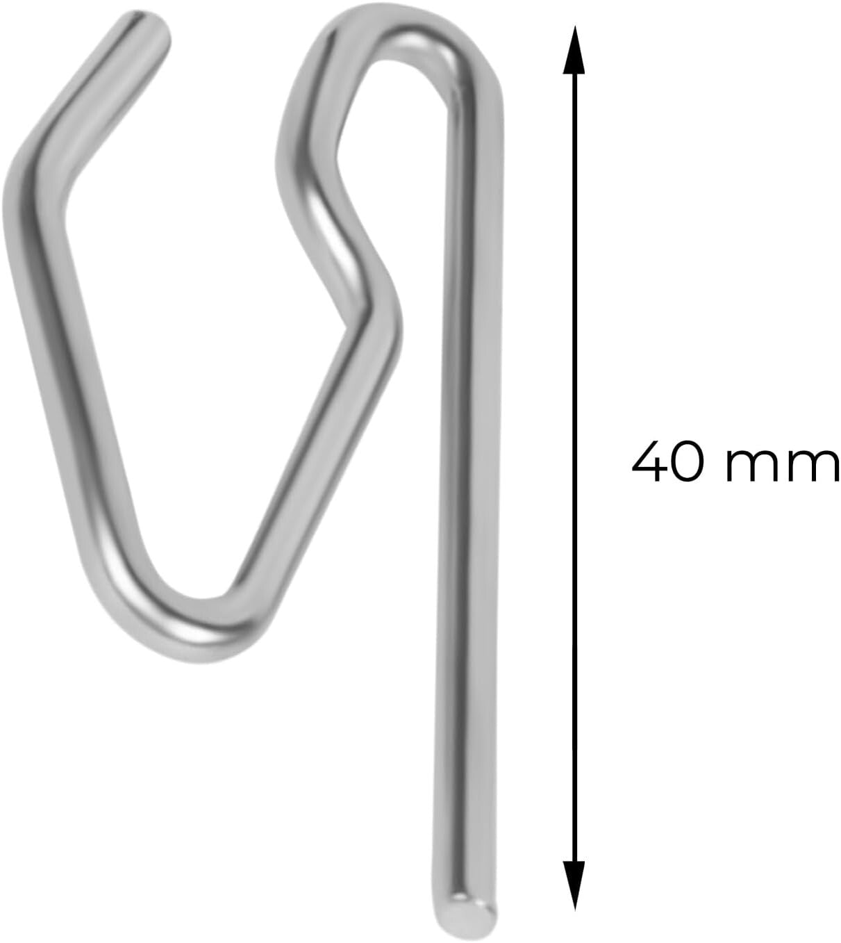 High-Quality Silver Mild Steel Curtain Hooks - 200 Pieces for Perfect Hanging