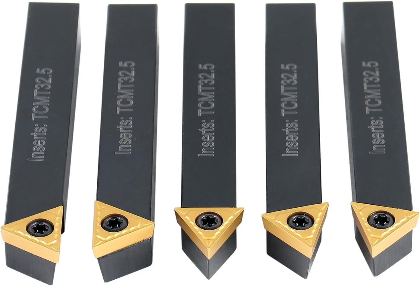 5 Pc 1/2'' Indexable Carbide Turning Tool Set for Precision Machining