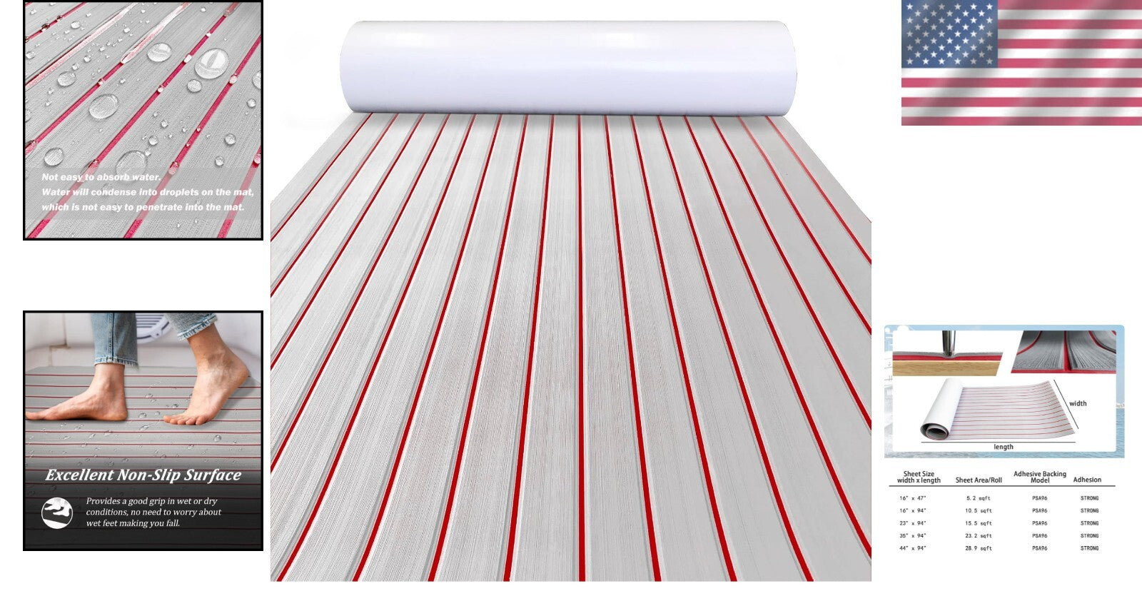 Customizable Non-Slip Boat Flooring - EVA Foam Marine Mat, 5mm Thickness