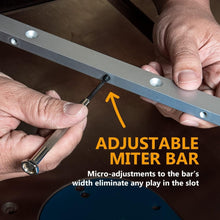 Load image into Gallery viewer, Aluminum 24" Miter Bar with Countersunk Holes - Versatile 4PK for Woodworking
