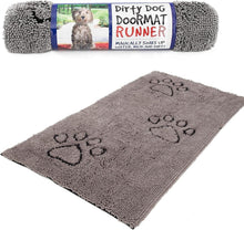 Load image into Gallery viewer, Versatile Dog Doormat 60''x30'' - Stylish Grey with Rapid Drying Ability