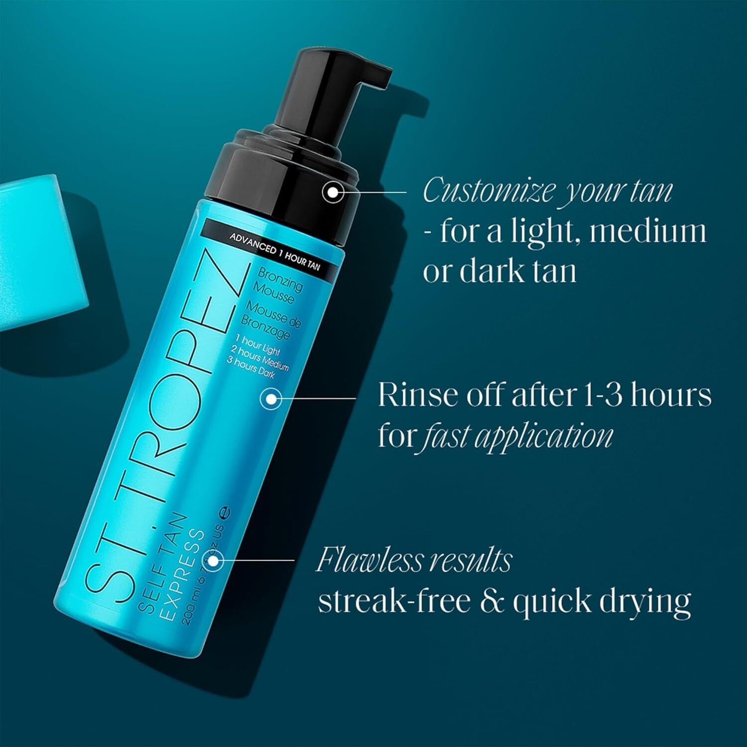 3-in-1 Self Tan Mousse for Faster Tans - Easy, Streak-Free Application