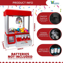 Load image into Gallery viewer, Fun Retro Claw Machine with Sound - Ultimate Home Prize Vending Experience