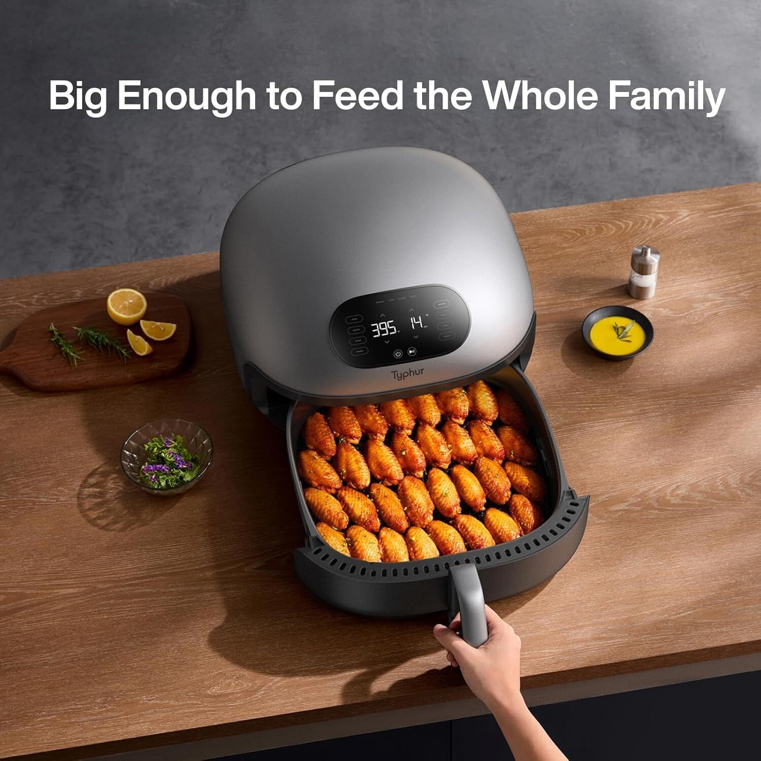 Extra Large 5.6 Quart Air Fryer with Non-Stick Ceramic Basket - Quick Meals